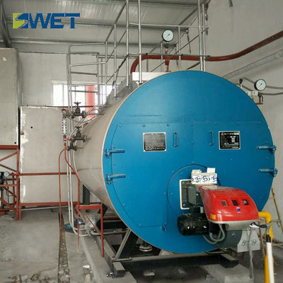 Horizontal Natural Gas Steam Boiler 500kg Adopts Three Return Structure