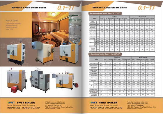 High Precision Oil Fired Steam Boiler / Industrial Steam Boiler 0.65T Weight